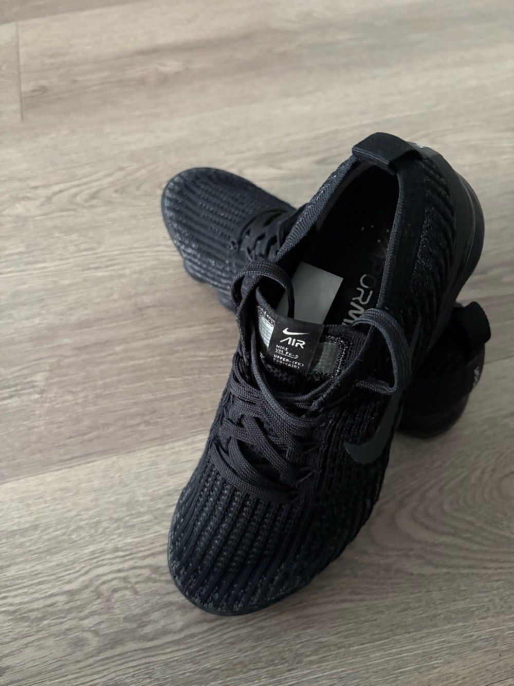 Nike Black Women's Air Flyknit Athletic Sneakers - Picture 4 of 5